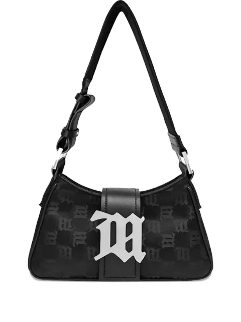 MISBHV Nylon Monogram Shoulder Bag Small Black 3022A4130