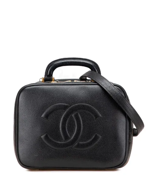 CHANEL Pre-Owned 1996-1997 CC Caviar Vanity Case satchel Black 5UGLDWO4WF543IXA