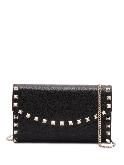 Valentino Garavani Rockstud grained leather wallet Black WP0AR6VSH