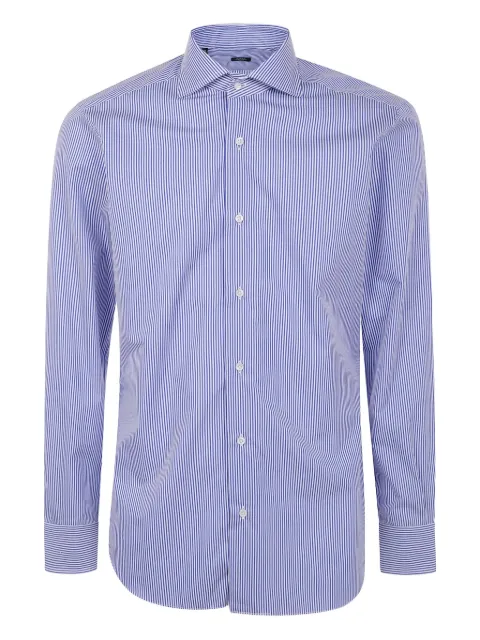 Barba striped long-sleeve shirt Blue I1U13P0150085U