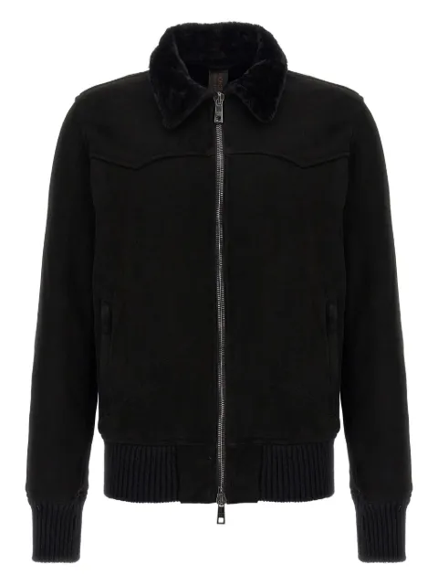 Giorgio Brato lambskin bomber jacket Black GU26F18011MEVL