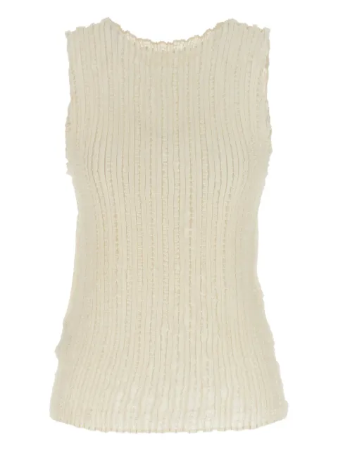 Issey Miyake Jellyfish pleated top White IM56FJ60406