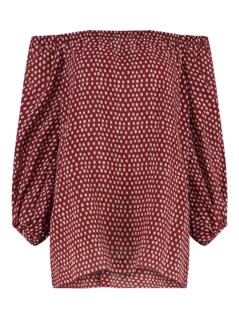 Marinella Piccinno off-shoulder tunic Red ARIANNA