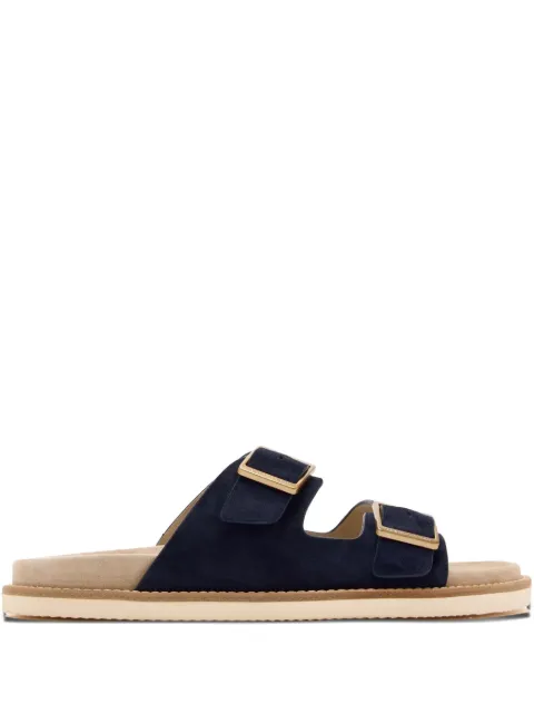 Brunello Cucinelli double-buckle suede sandals Blue MPUSILY235COM20