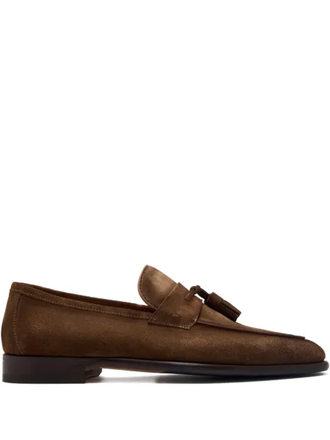 Magnanni tassel suede loafers Brown 26292
