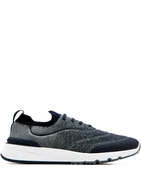 Brunello Cucinelli knitted lace-up sneakers Blue MZUEHRO342CDY87