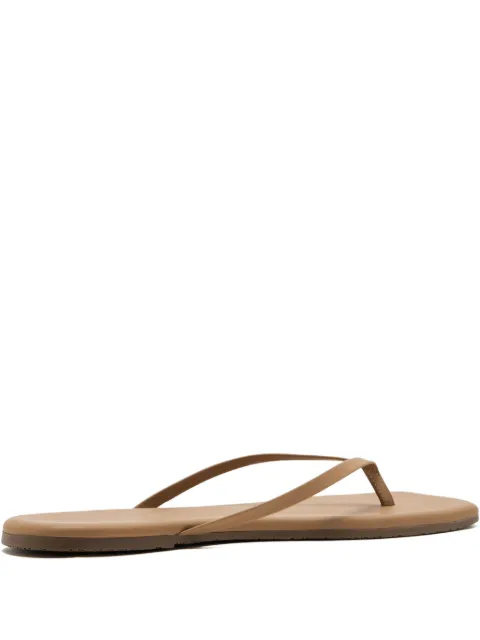 Tkees leather square-toe flat sandals Brown SQLIL
