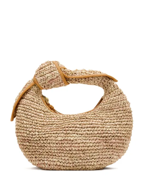 Poolside knotted-detail raffia tote bag Neutrals PSJOS001