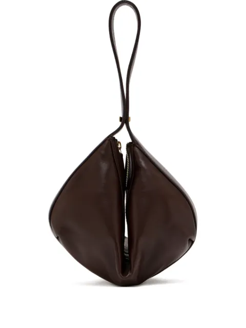 STAUD folded leather shoulder bag Brown H25P6028LB