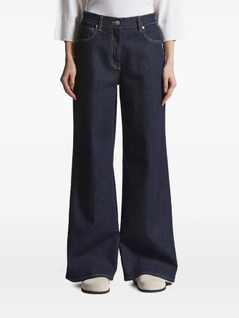 Peserico logo-patch five-pocket denim jeans Blue A04756L65Q04291