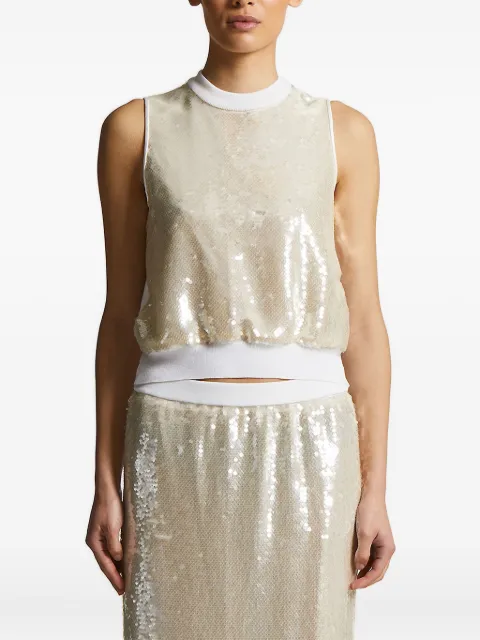 Peserico sequin-embellished sleeveless top Neutrals A88188F129163A