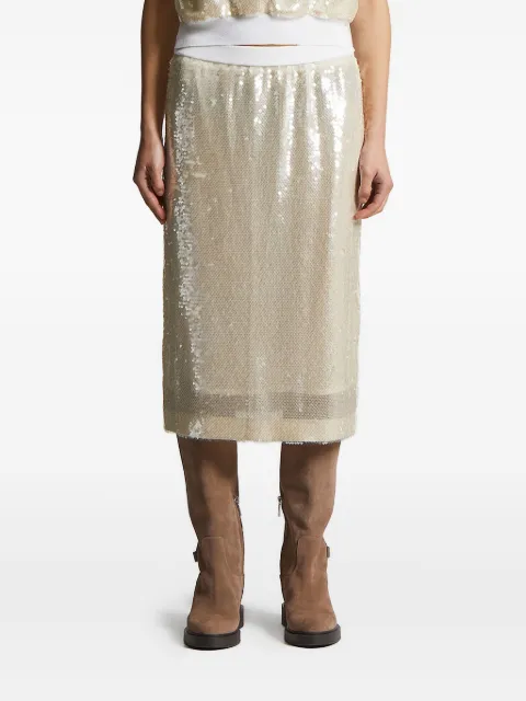 Peserico sequin-embellished skirt Neutrals A057774785A