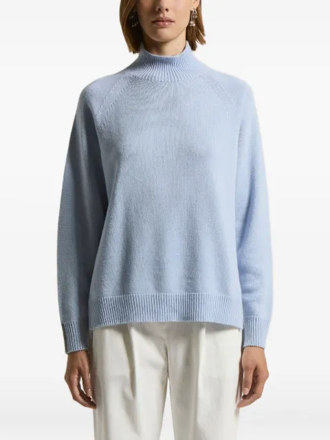 Peserico high-neck raglan-sleeve sweater Blue A99595F07K09283