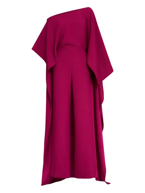 Taller Marmo Jerry one-shoulder cape jumpsuit Pink TMPS2407330