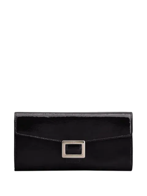 Roger Vivier buckle-fastening leather wallet Black RAWAWSB4400UKP