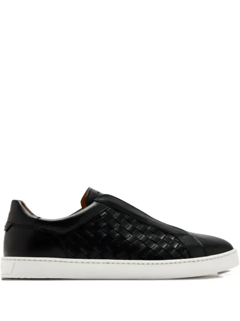 Magnanni woven leather slip-on sneakers Black 25970