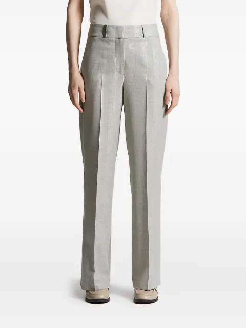 Peserico straight-leg tapered trousers Grey A04783Z02046
