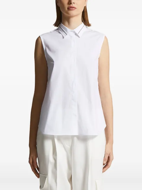 Peserico chain-trimmed sleeveless shirt White A08583J08928A