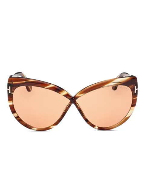 TOM FORD Eyewear oversized-frame sunglasses Brown FT119653E