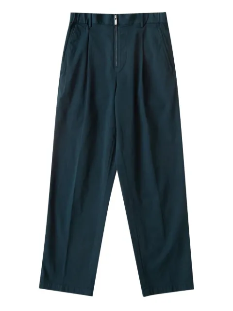 Helmut Lang zip cotton trousers Green P05HM201F1S