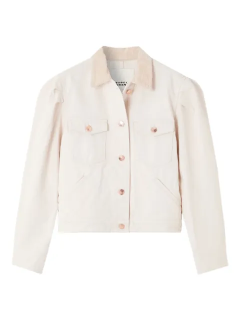 ISABEL MARANT puffed-sleeve pocket jacket Neutrals VE0562FBC3G02I