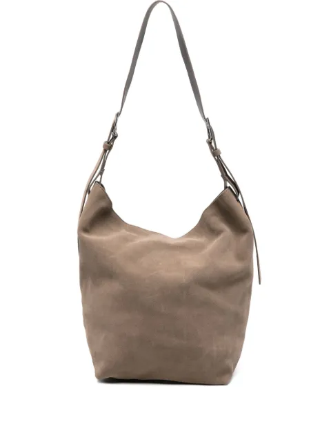 P.A.R.O.S.H. buckle-fastening suede shoulder bag Neutrals PAULABAGD050259