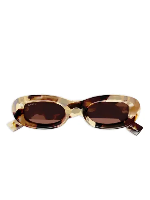 Gucci oval-frame sunglasses Brown GG1907S001