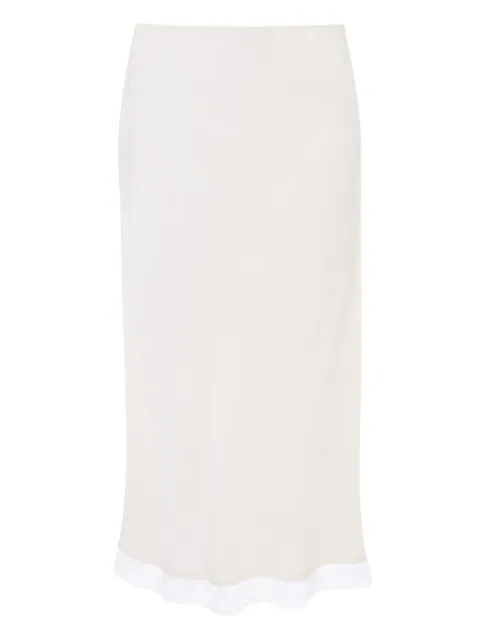 Victoria Beckham Lace Trim Slip midi skirt White 1325WSK006458A
