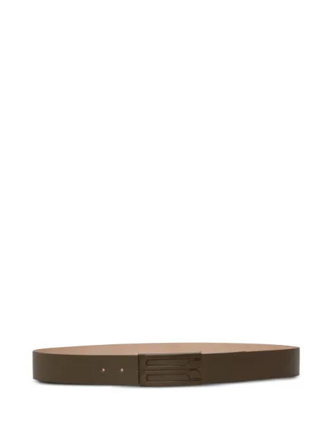 Victoria Beckham logo-buckle leather belt Green 1325ABL006658A