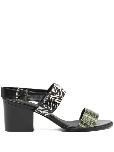 Megumi Ochi patterned-strap block-heel sandals Black 1644