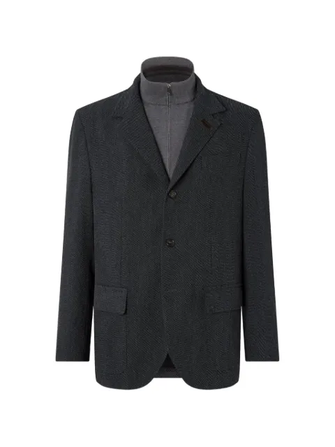 Corneliani layered single-breasted blazer Grey 26X5492618587