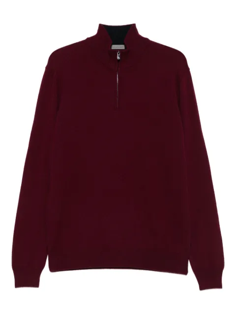 Corneliani high-neck half-zip jumper Red 26M5112625110