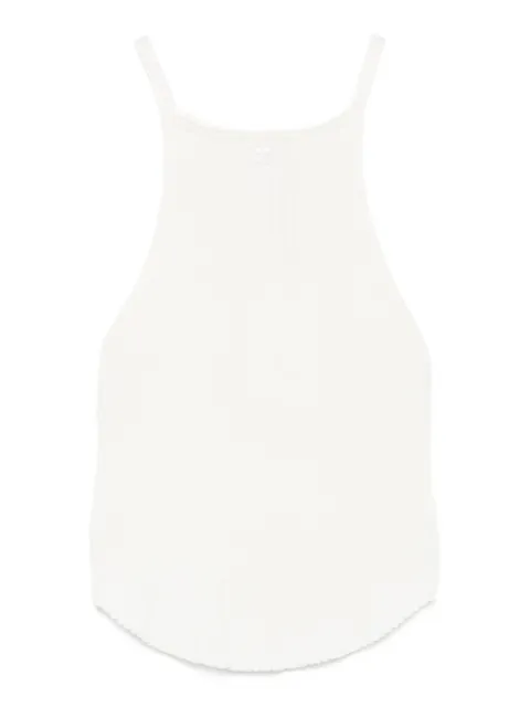 Courrèges ribbed halter tank top White 325MTO450FI0001