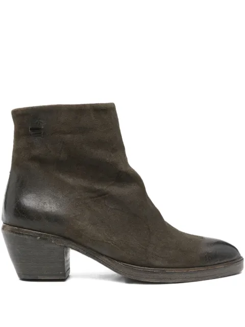 The Last Conspiracy zip-detail suede boots Green MERLOT