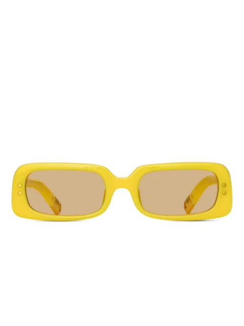 Jacquemus Azzuro rectangle-frame sunglasses Yellow JAC47C3SUN