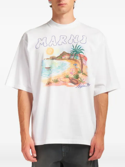 Marni coastal-scene T-shirt HUMU02234PUSCZ06PRW01