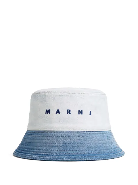 Marni logo denim bucket hat Blue CLZC0110A1USCY71