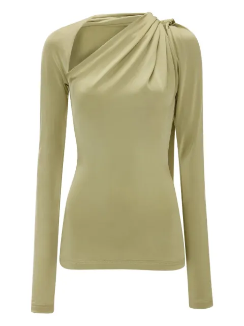 Victoria Beckham draped-neck top Green 1325WTP006588A
