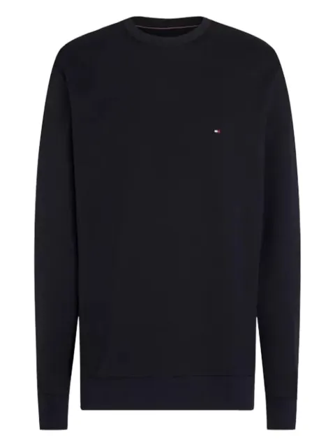 Tommy Hilfiger logo-embroidered crew-neck jumper Blue MW0MW37241