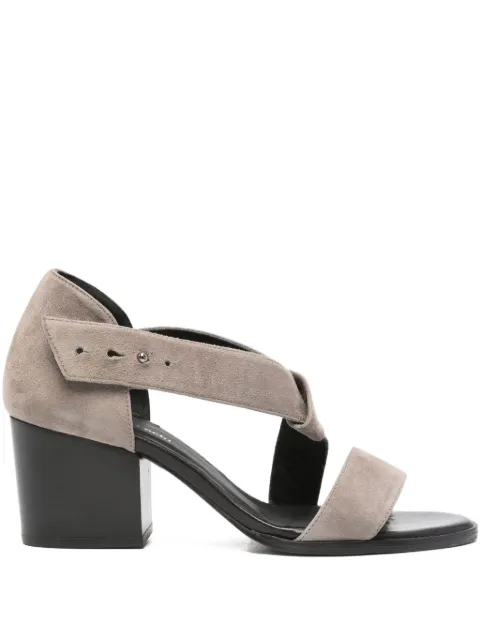 Megumi Ochi crossover block-heel sandals Grey 1643