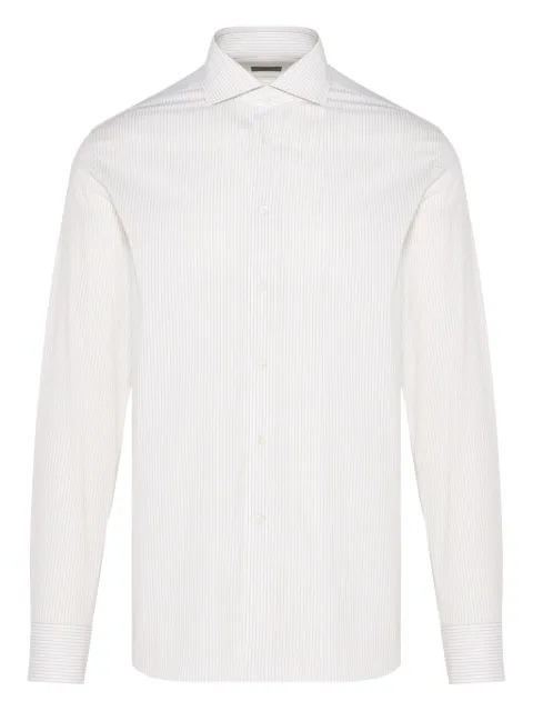 Corneliani pinstriped longsleeved shirt White 26P1022611494
