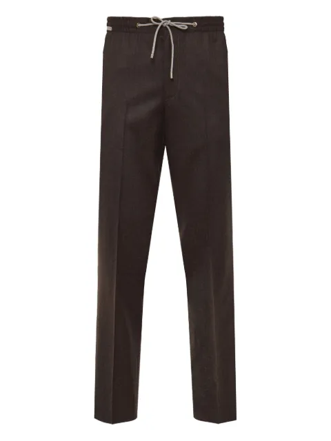 Corneliani drawstring trousers Brown 264L252618111