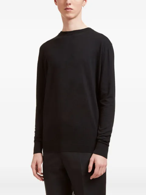 Aiezen crew-neck knitted sweater Black 9098701