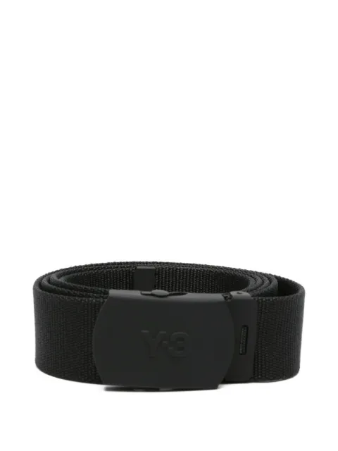 Y-3 logo-embossed belt Black KA2308