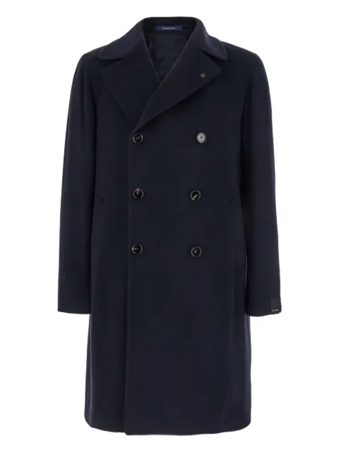 Tagliatore double-breasted cashmere coat Blue ARDEN350002