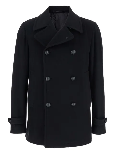 Tagliatore double-breasted peacoat Black MONACO350001