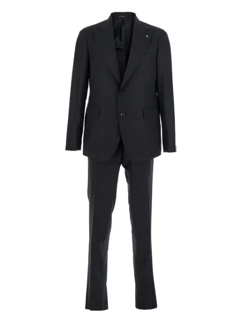 Tagliatore single-breasted pleated trousers suit Black 2SVS26B11080005
