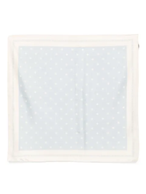 Valentino Garavani polka-dot silk scarf Blue WEI114WFM