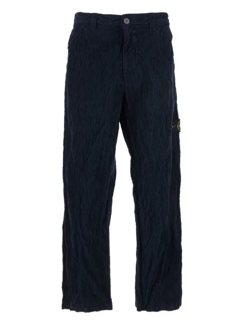 Stone Island corduroy patch-pocket trousers Blue K2S153100026S0229