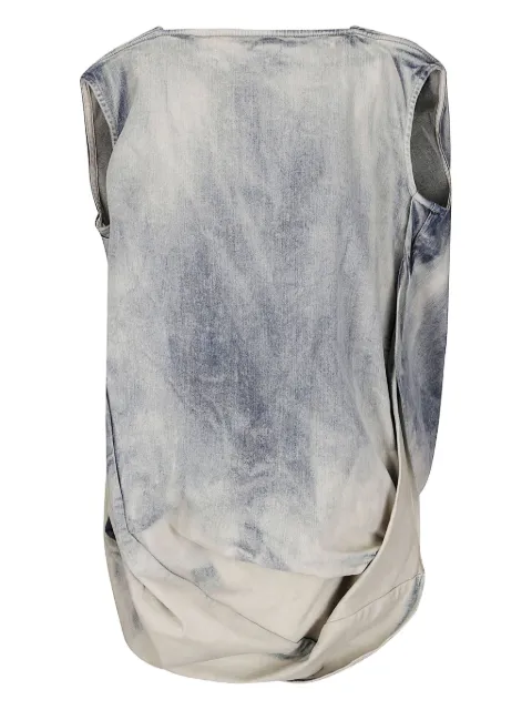 Rick Owens draped denim top White RP02E4139SHUDEG